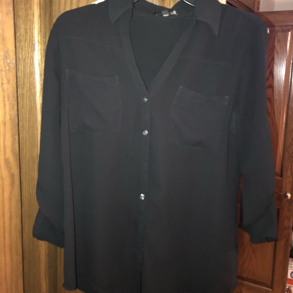 Black portofino button down shirt